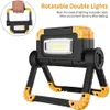 Draagbare opvouwbare spotlight Super Bright COB LED-werklamp oplaadbaar voor buitenjachtkampeerlamp LED-zaklamp