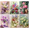 Huacan 5d Painting Flower Mosaic Vase Home Decoration Embroidery Floral Handmade Gift Diamond Art