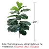 Fiddle artificiale foglia albero fico ramoscello faux ficus lyrata piante piante verde per la decorazione dell'ufficio domestico - nessuna pentola inclusa fiori decorativi wre