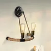 Настенная лампа Nordic железная американская ретро спальня прикроватная света для зеркала светлая гостиная столовая Sconce