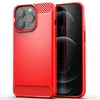 Étuis de téléphone portable pour iPhone 15 Pro Max 14 Plus 13 Mini 12 11 Fibre de carbone souple TPU caoutchouc silicone hybride protection antichoc brossé robuste armure couverture
