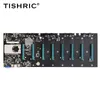 Connecteurs de câbles d'ordinateur TISHRIC BTC-S37 Mining Machine Carte mère 8 16X Carte graphique Procrssor CPU Set Miner Video Slot Memory A