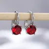 Boucles d'oreilles en pierre de zircon en cristal en cristal