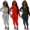 Jogger suits Women Fall winter Clothes tracksuits long sleeve outfits hooded jacket+pants two 2 Piece Set jogging Plus size S-2XL Casual black sweatsuits 5824