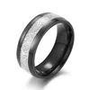 Anéis de casamento Moda de 8 mm de dedo de seda para homens homens altos polidos banda de aço inoxidável Anilos Vintage Jewelry Gift