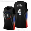 Derrick Rose Jersey 2021-22 NewYorkity Basketbol Formaları Erkekler Gençlik S-XXL Stokta