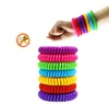 Shipping Natural Safe Mosquito Repellent Bracelet Waterproof Spiral Wrist Band Outdoor Indoor Insect Protection Baby Pest RRD7281