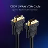 VGA Man till Mkablar 1080p 1m 1,5m Cabo 15 Pin Cord Wire för datorskärm Projektor V GA Cable