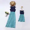 Family Look Mother Daughter Dresses Striped Matching Mommy and Me Clothes Mom Mum Mama Baby Girls Vest Dress Outfits 210724