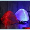 Suministros festivos Home Garden Led Rave 7 colores Luminous Halloween para hombres Mujeres Mascarilla Fiesta de música Christmas Light Up Masks Drop De