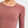 L-128 przycięta bluza z kapturem Slim Fit bluzy strój do jogi moda cały mecz topy sportowe kurtka damska płaszcz rekreacyjny z długim rękawem koszule do biegania