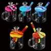 shisha hookah Cup hookahs water smoking pipe silicone hose joint glass bong dab height 140mm