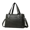 KMFFLY brand women leather handbags women's shoulder bags female messenger bag large capacity ladies casual tote bag black/red