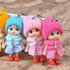 8 cm palyaço cep telefonu kolye ekose etek örme şapka güzel bebek mini kızlar süsler oyuncaklar hediye bebek özgünlük 0 6YG F2