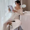 Set pigiama Donna Dolce Fresco Allentato Large Size 3XL Morbido ed elegante Casual Sleepwear Stile coreano Manica lunga Donna 2 Pezzi Homewear X0526