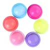 Brand New Fashion Round Ball Natural Orgânico Embellish Lip Balm Lips Care 6 cores sabor de frutas lipgloss batom gloss gloss