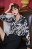 Vache imprimer automne femmes à manches longues dames haut et chemisier boutonné chemise automne coréen mode vêtements 210427