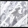 Ensembles Fournitures Textiles Maison Jardinromantique Gris 80S Coton Égyptien Literie Reine Roi Luxe Dentelle Bord Royal Couette Er Drap De Lit Ensemble Europe