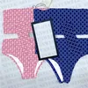 Bikini da donna con stampa di lettere complete Set da 3 pezzi con fascia Costumi da bagno da donna sexy Elasticità Costumi da bagno da spiaggia da donna estivi