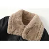 Mode Faux Fur Coat Kvinnor Läderjacka Höst Vinter Varm Plysch Tjock Ytterkläder Damer Wool Fur Collar Zipper Basic Jackor 211118