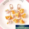 Lovely Popcorn Keychain Keyring for Women Girl Jewelry Simulated Food Snack Cute Car Key Holder Keyrings Best Friend Couple Gift Factory price expert design Quality