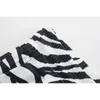 Zebra Print Design Mode Broek Elastische Taille Trekkoord Broek Lente Zomer Womens Casual Simple 210514