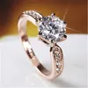 Womens Rings Crystal Duoduo diamond ring wedding opening copper silver plated female zircon single Lady Cluster styles Band