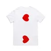 top qualità comm des garcons Giappone mens designer maglietta stampa cuore rosso manica corta tee uomo donna abbigliamento T-shirt in cotone estate