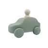 Baby-Fahrzeug-Spielzeug, Silikon-Autos mit hölzernem Mann, weiches Gummi, frühpädagogisches Lernspielzeug für Kleinkinder und Kinder, sensorisch