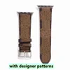 Fashion Desinger Watch Band Strap For apple Series 1 2 3 4 5 6 38mm 40mm 42mm 44mm PU leather Smart Watches Replacement With Adapter Connector Case