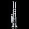 Por atacado n furos perc percolator hookahs donut perc tubo em linha reta grande 5mm espessura estilo vidraceiro bong de abafador 14mm pinço de água tubos de água panos de óleo panos com tigela wp2191