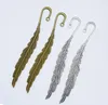 Silver / Bronze Tone Leaf Feather Charms Pendants Bookmark för DIY Halsband Örhängen Smycken Resultat gör SN2457