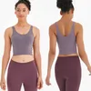 Ropa de gimnasia ropa interior para mujeres de yoga deportes sujetador de la espalda para el culturismo de la parte posterior de la parte superior de los topes de recortes de tanques alineados corriendo FitNe259u