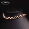 Glseevo Naturlig Färskvatten Pearl Choker Halsband För Kvinnor Bröllop Förlovning Handgjorda Fina Smycken Kollar GN0171