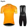 Set da corsa Set da ciclismo 2022 Abbigliamento da bici Team Jersey Kit Raphaful Uomo Manica corta MTB Abbigliamento Uniforme Ropa Ciclismo Hombre