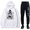 Attack on Titan Men Tracksuit Mikasa Ackerman Hoodie and Sweatpants Autumn And Winter Long Sleeve Loose Pullover Sweatshirt H1227