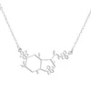 Gata molekyl halsband rostfritt stål halsband mode kvinnor hänge examen gåvor