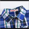 Babykläder Baby Maternity Drop Leverans 2021 Plaid Casual 13 Färger Långärmad Singel Breasted Shirts England Style Spring Autumn Kids Cl