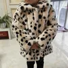 Fluffy Leopard Faux Fur Coat Dziewczyna Jesień Baby Girl Winter Clothing Kurtka Kids Futro Kurtki Odzieży Odzież Dzieci Odzież 211023