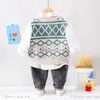 Jungen Kleidung Sets Kinder Anzüge Kinder Baby Kleidung Frühling Herbst Langarm Casual Shirts Pullover Weste Jeans 3Pcs B7788