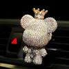 New Charm Bear Air Freshener Ornaments Creative Crystal Diamond Decoration Air Outlet Car Aromatherapy Accessories