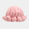 Berets 2021 Autumn Winter Warm Fur Solid Color Beret Hats For Women And Girl Painter Hat Beanie Cap 48