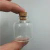 12 pezzi 37x40x12,5 mm Bottiglia dei desideri Mini bottiglie di vetro con tappo in sughero Chiare fiale Fascino Vasi fai da te Contenitoribuona quantità