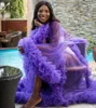 Purple Po Shoot Tulle Szata Stroje Dla Czarnych Kobiet Tulle Długie Rękawy Przeglądaj Maternity Poshoot Sukienki Rulles Casual