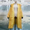Boy Kış Giyim Sıcak Kapüşonlu Ceket Kadın Kalın Uzun Parkas Kadın Faux Kürk Ceket Kadın Rahat Kürk Faux Ceket Dış Giyim 211018