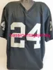 Hommes Femmes Jeunes Marshawn Lynch Maillot de football noir cousu sur mesure