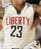 Custom Liberty Flames Basketball Jerseys 1 Caleb Homesley 2 Darius McGhee 31 Scottie James 0 Myo Baxter-Bell