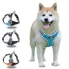 Dog Collars & Leashes Explosion-proof vest style reflective large pet chest harness for dogs 3 colors 2021