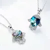 Colares de pingentes de 3um designer de marca jóias femininas jóias do seu coração de mão com colar de cristal para data uma cor alta qualit