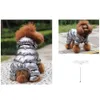 5 Color Wholesale Big Designer Dog Apparel for Small Large Dogs Winter Pets Coat Waterproof Puppy Jacket Windproof Doggy Snowsuit Warm Fleece Padded Pet Clothes A148